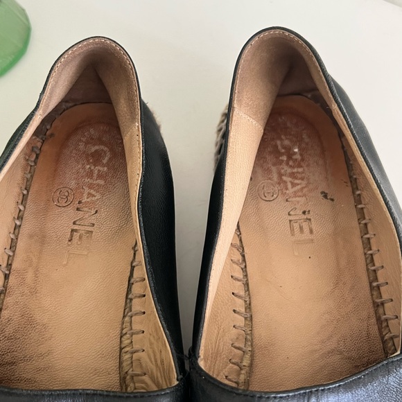 Chanel Black Leather Espadrilles - Picture 8 of 9